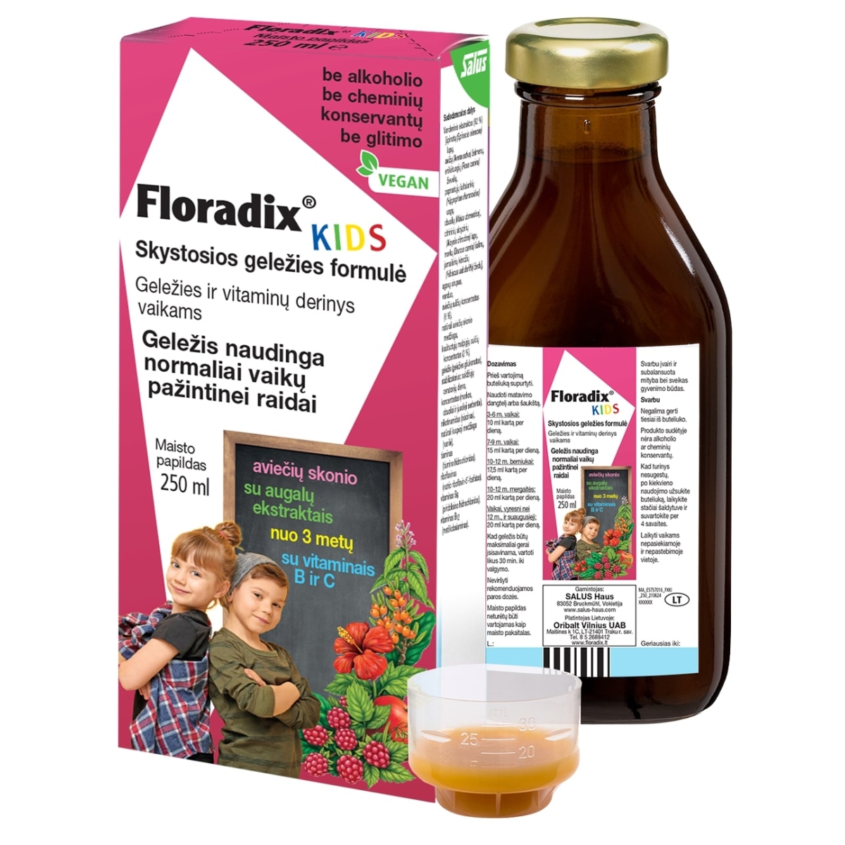 FLORADIX skystosios geležies formulė vaikams KIDS, 250ml