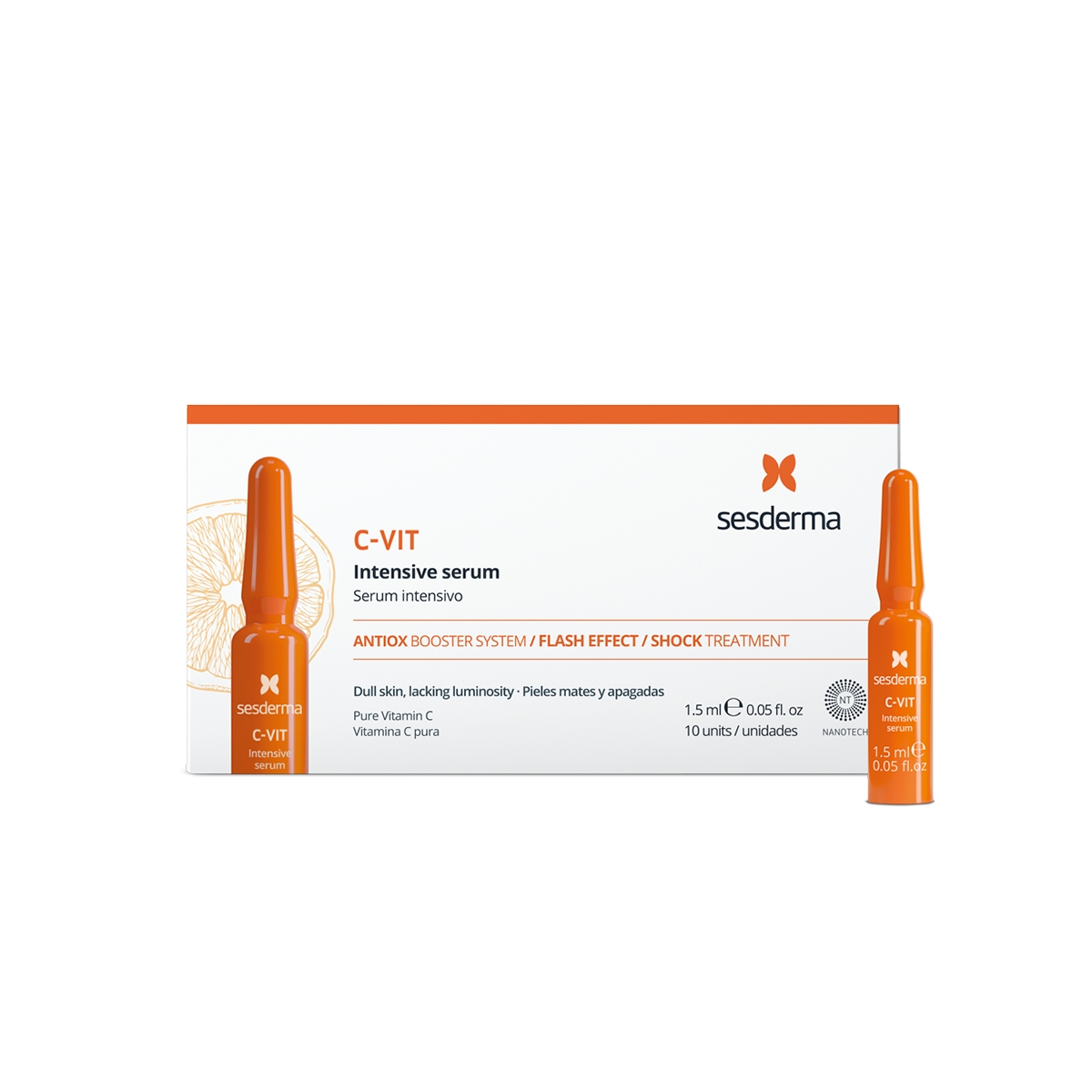 SESDERMA intensyvaus serumo ampulės C-VIT, 10vnt × 1.5ml - 