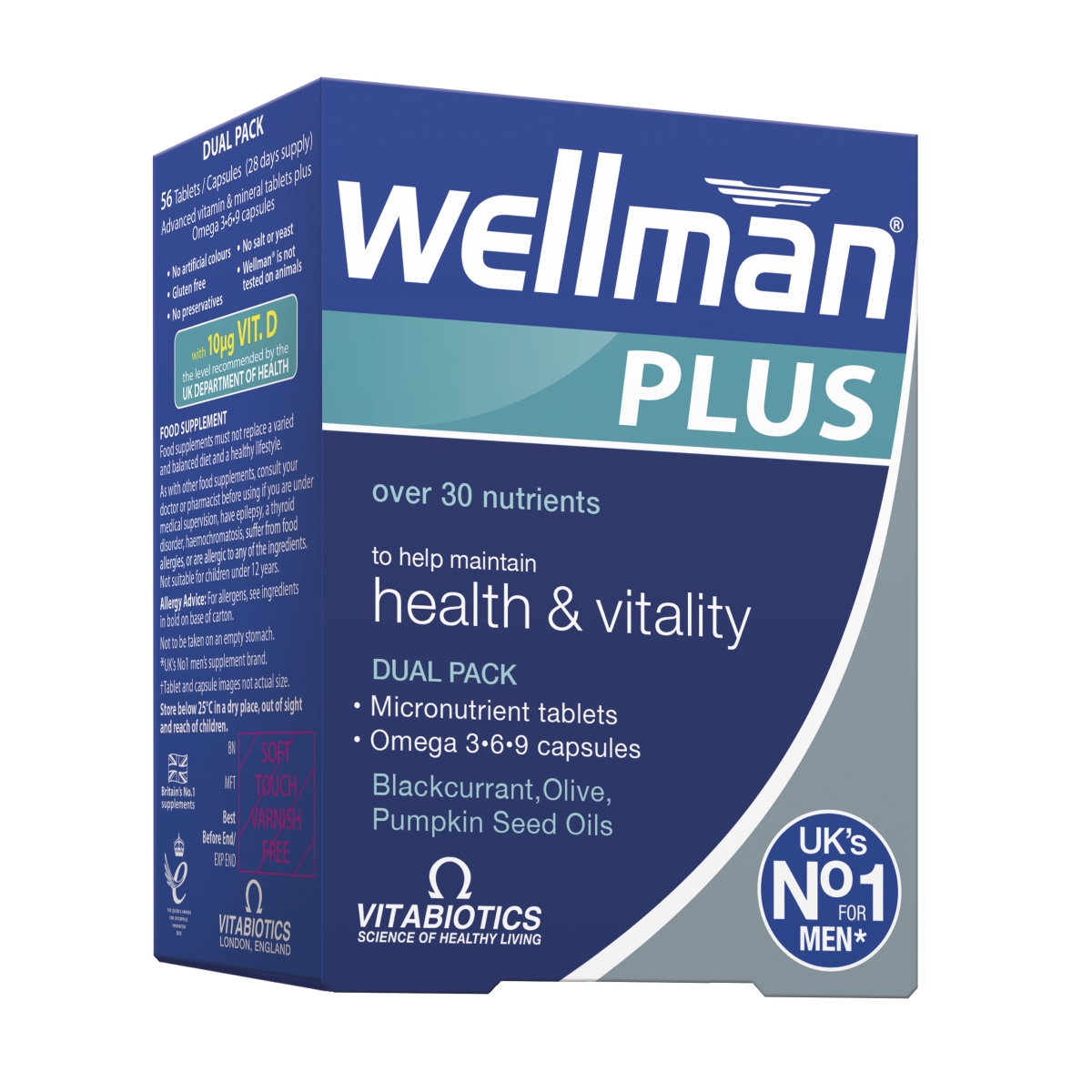 WELLMAN PLUS OMEGA 3 6 9, N28 kapsulės + N28 tabletės - 