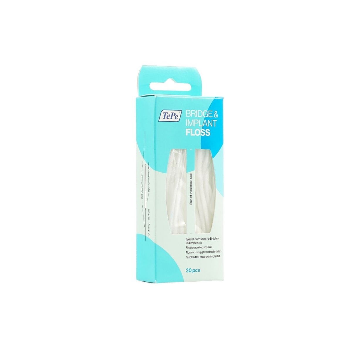 TEPE dantų siūlas tiltams ir implantams BRIDGE & IMPLANT FLOSS, N30 - 