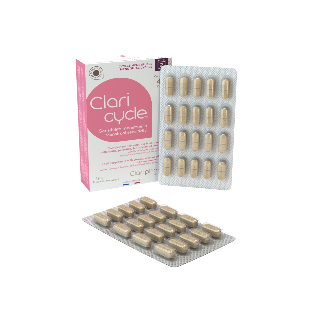 CLARICYCLE maisto papildas esant skausmingoms menstruacijoms, N40 - 