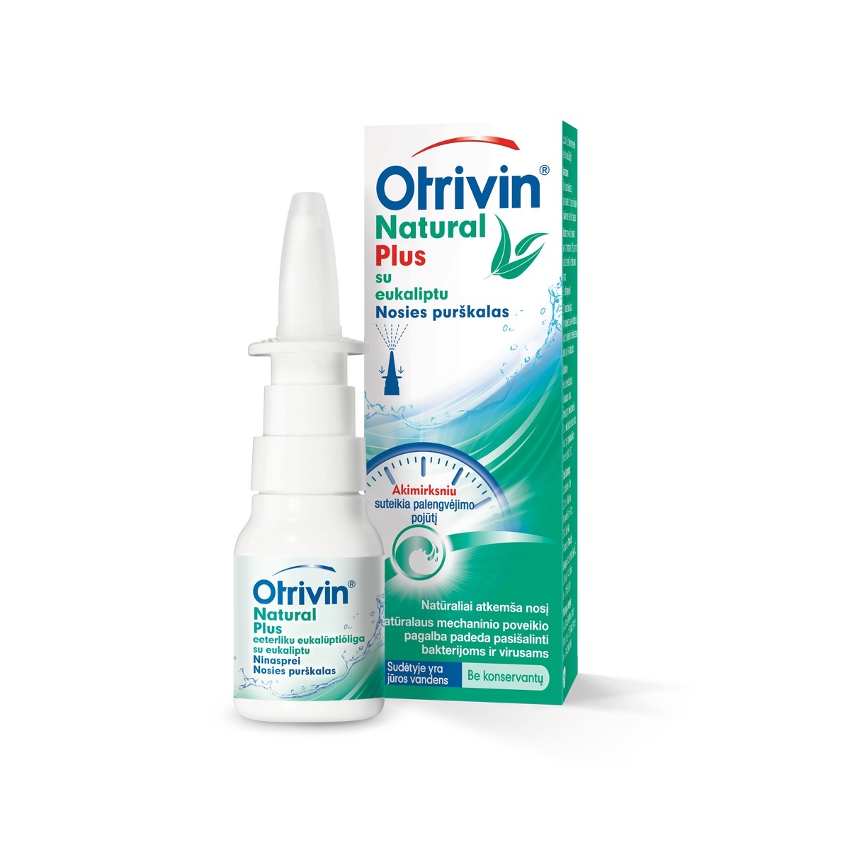 OTRIVIN nosies purškalas su eukaliptu NATURAL PLUS, 20ml