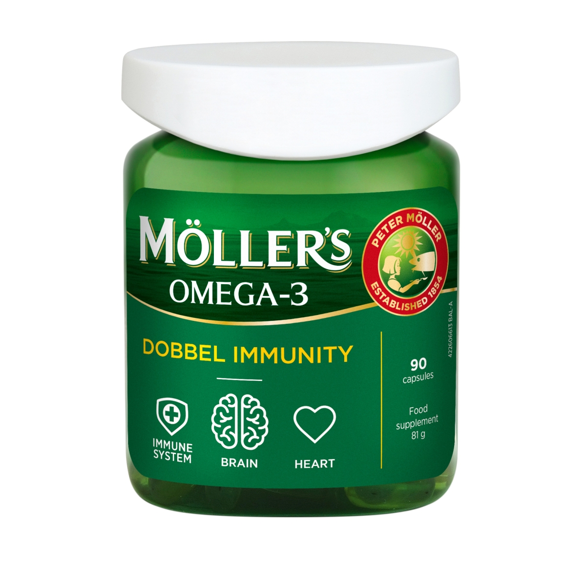 Möller‘s Dobbel Immunity, vanilės skonio, 90 kapsulių - 