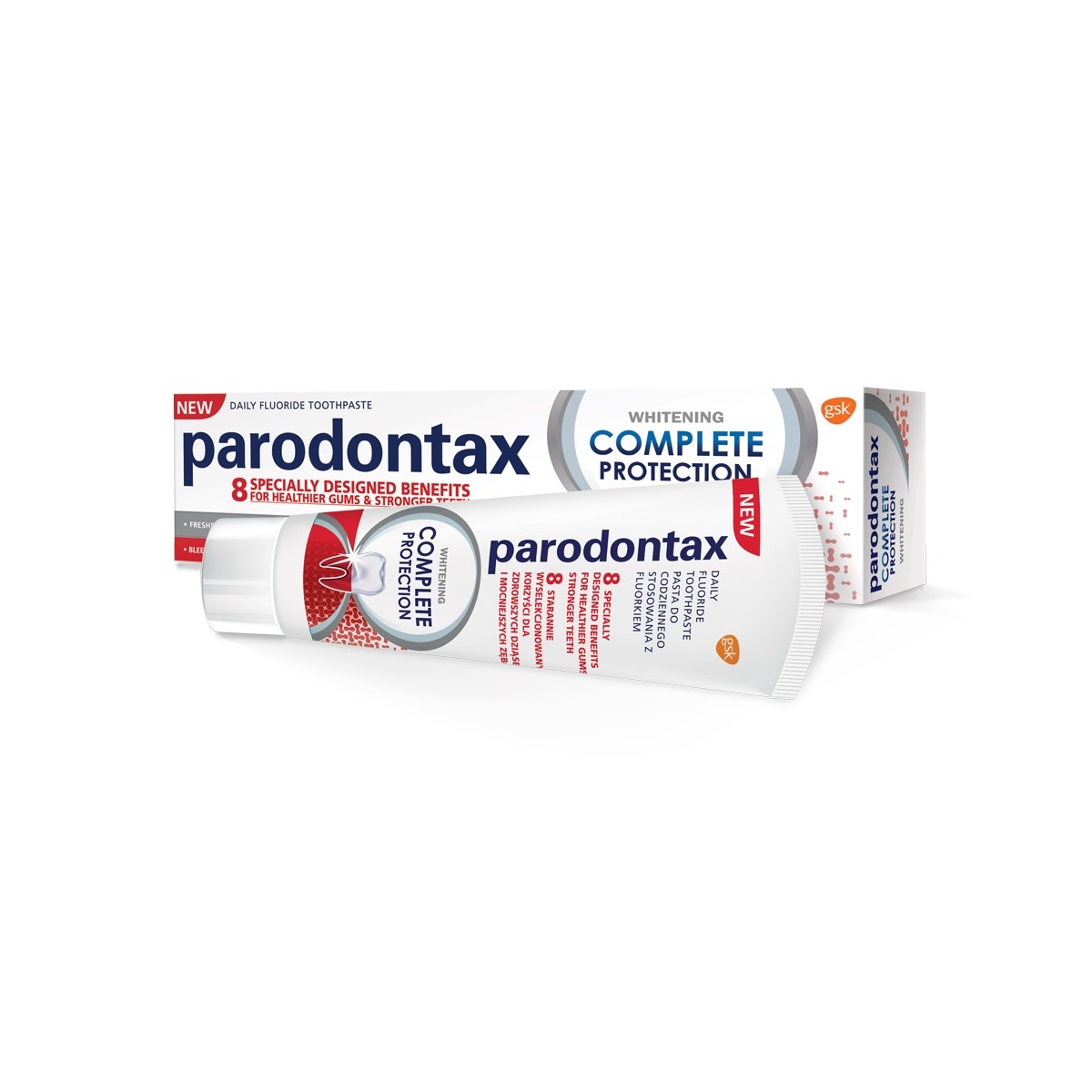 PARODONTAX dantų pasta COMPLETE PROTECTION WHITENING , 75ml - 