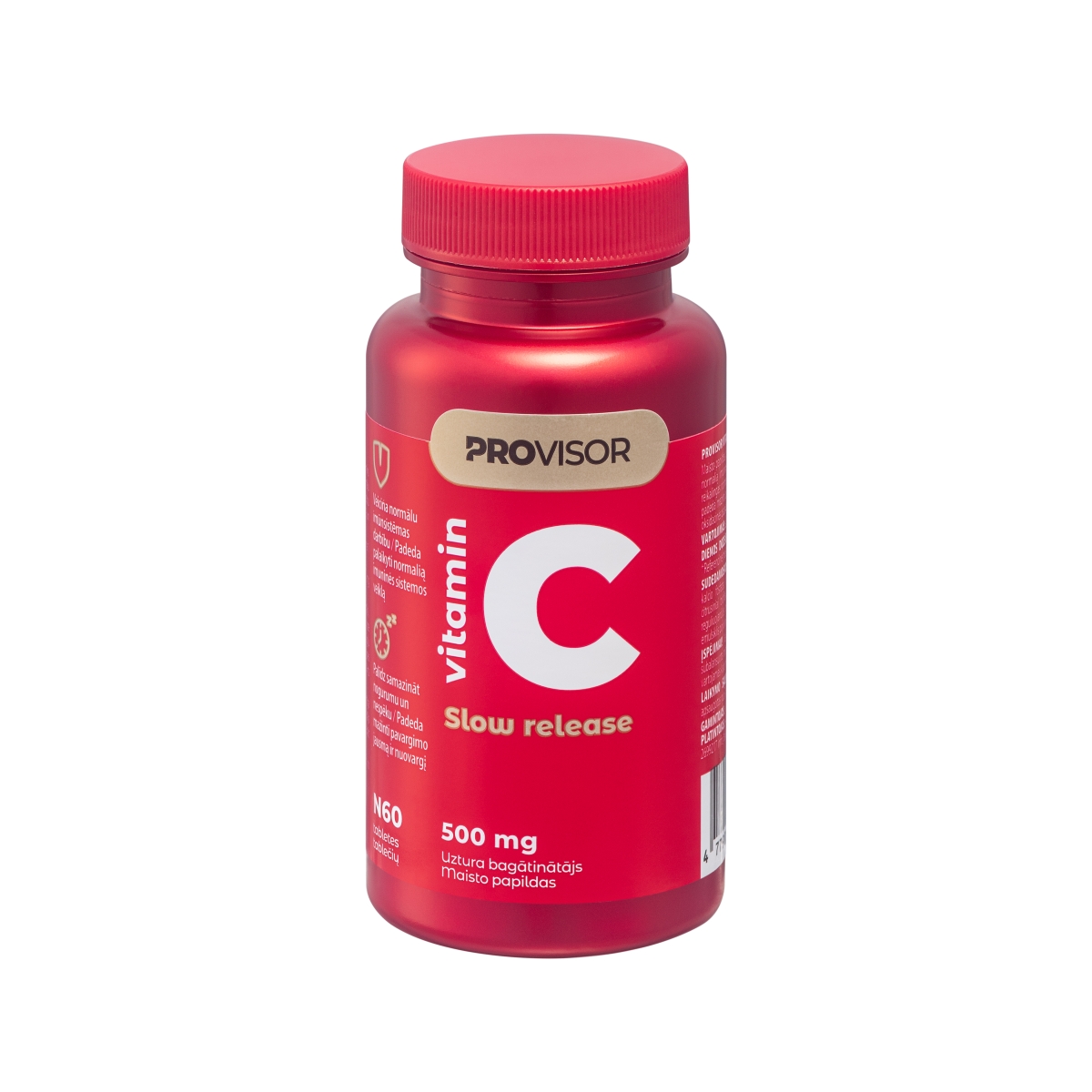 PROVISOR VITAMINAS C 500mg prailginto veikimo, kapsulės N60 - 