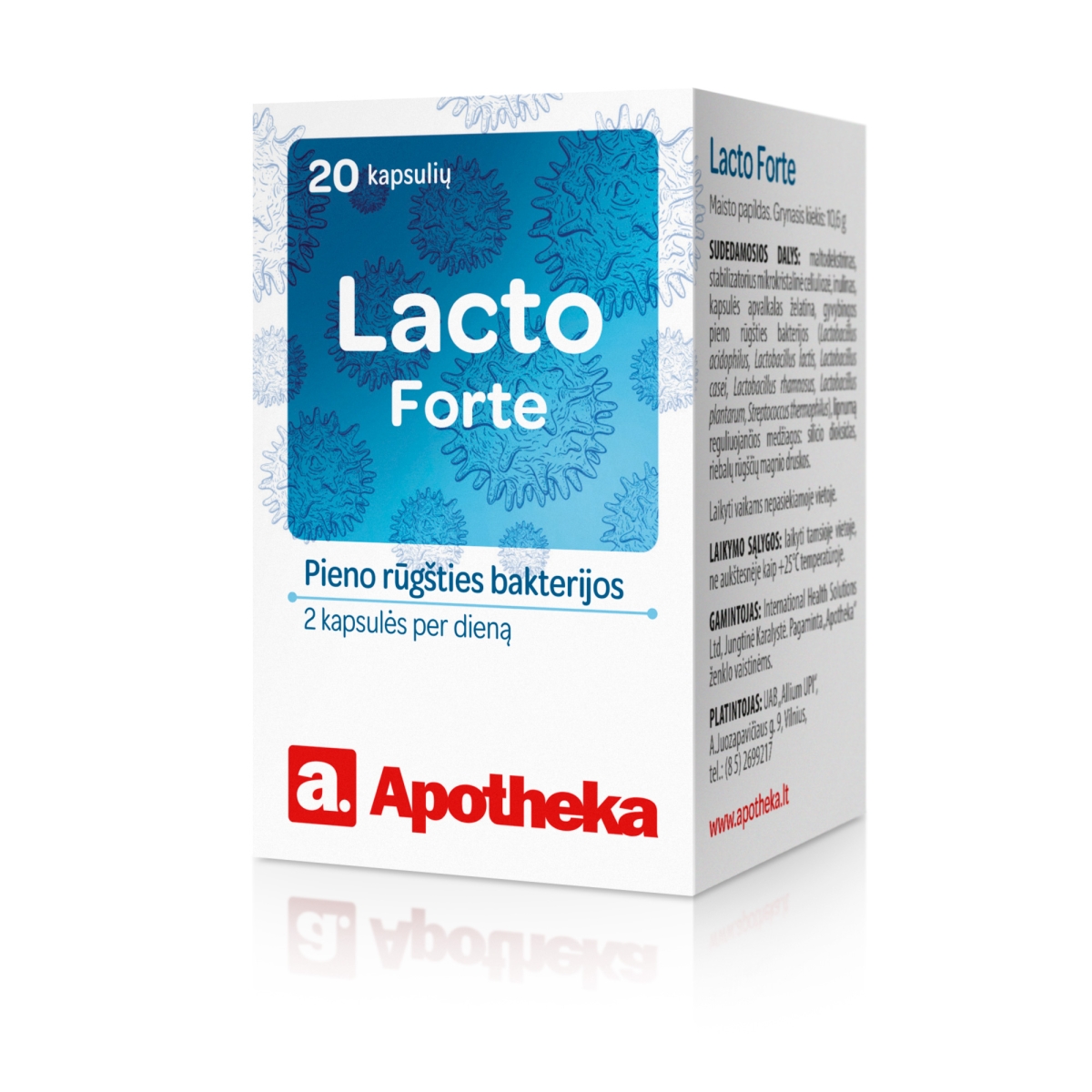 APOTHEKA Pieno rūgšties bakterijos LACTO FORTE, N20 - 