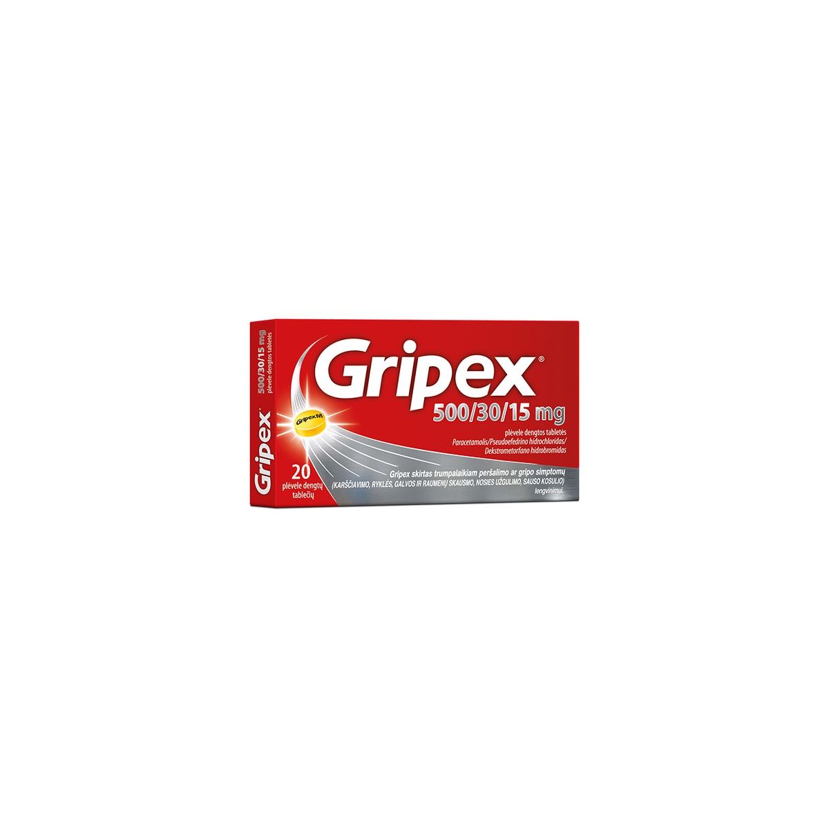 Gripex 500mg/30mg/15mg tab.N20 - 