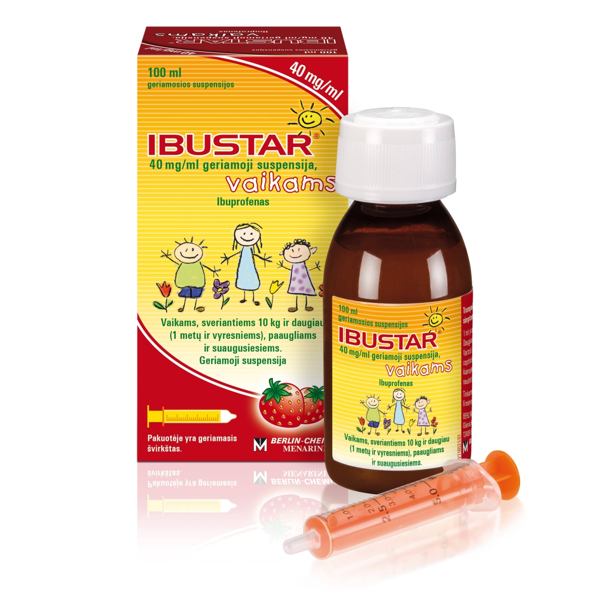 Ibustar (vaikams) 40mg/ml geriam.susp.100ml+g.šv.