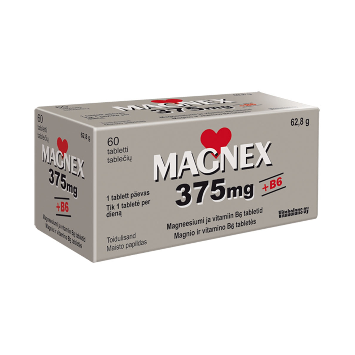 VITABALANS MAGNEX 375mg + B6 tabletės N60