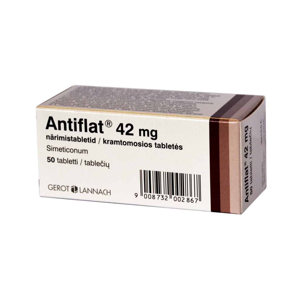 Antiflat 42mg kramtomosios tabletės N50 - 