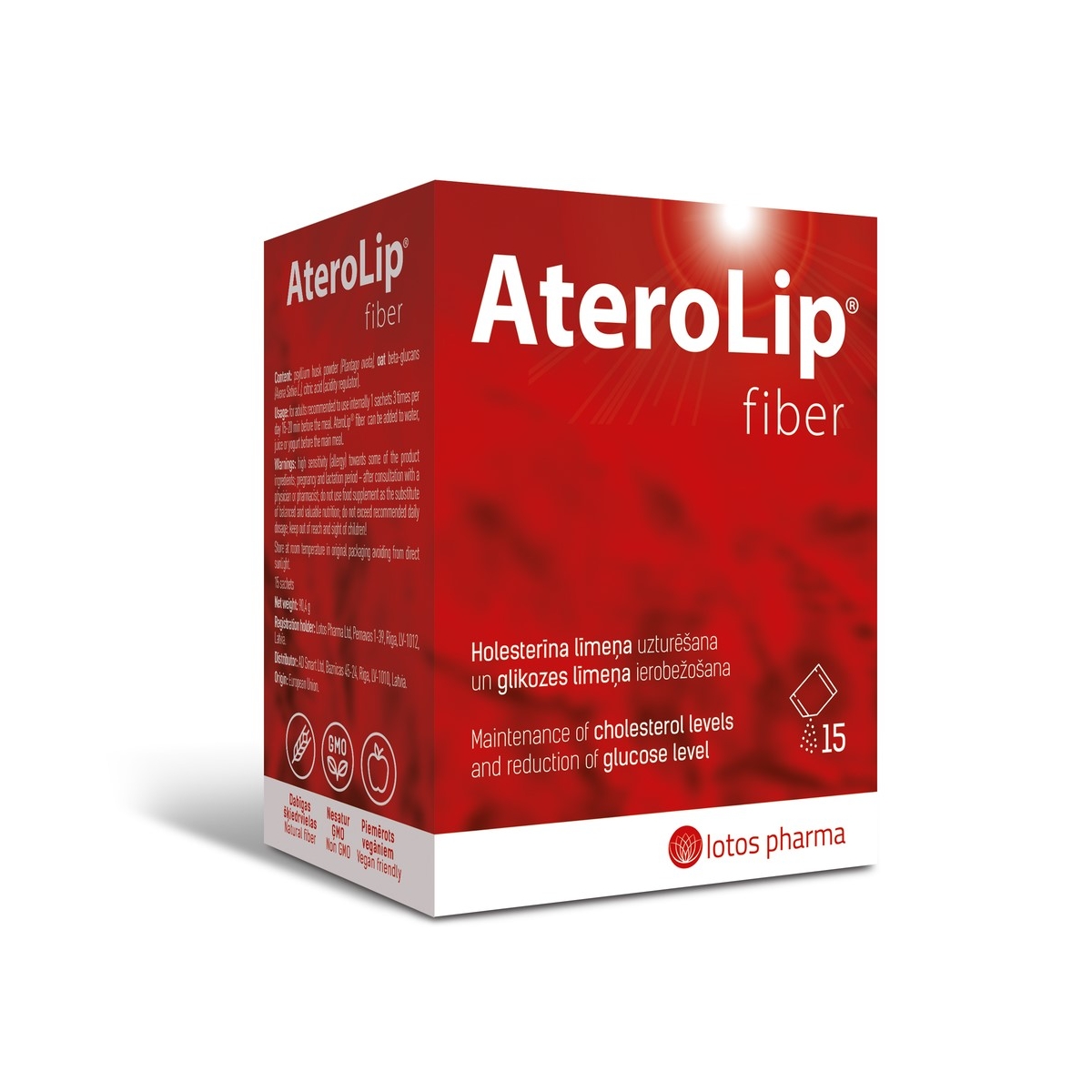 AteroLip Fiber,15 paketėlių - 