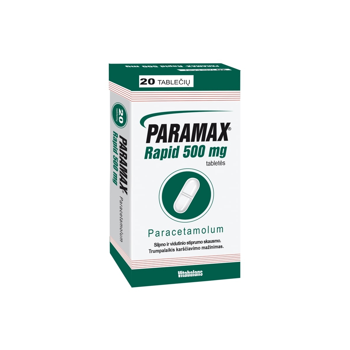 PARAMAX Rapid 500mg tabletės N20