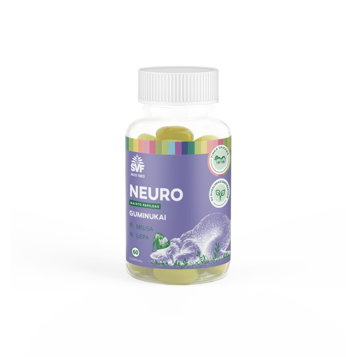 ŠVF guminukai vaikams NEURO, 2,5g x N60 - 