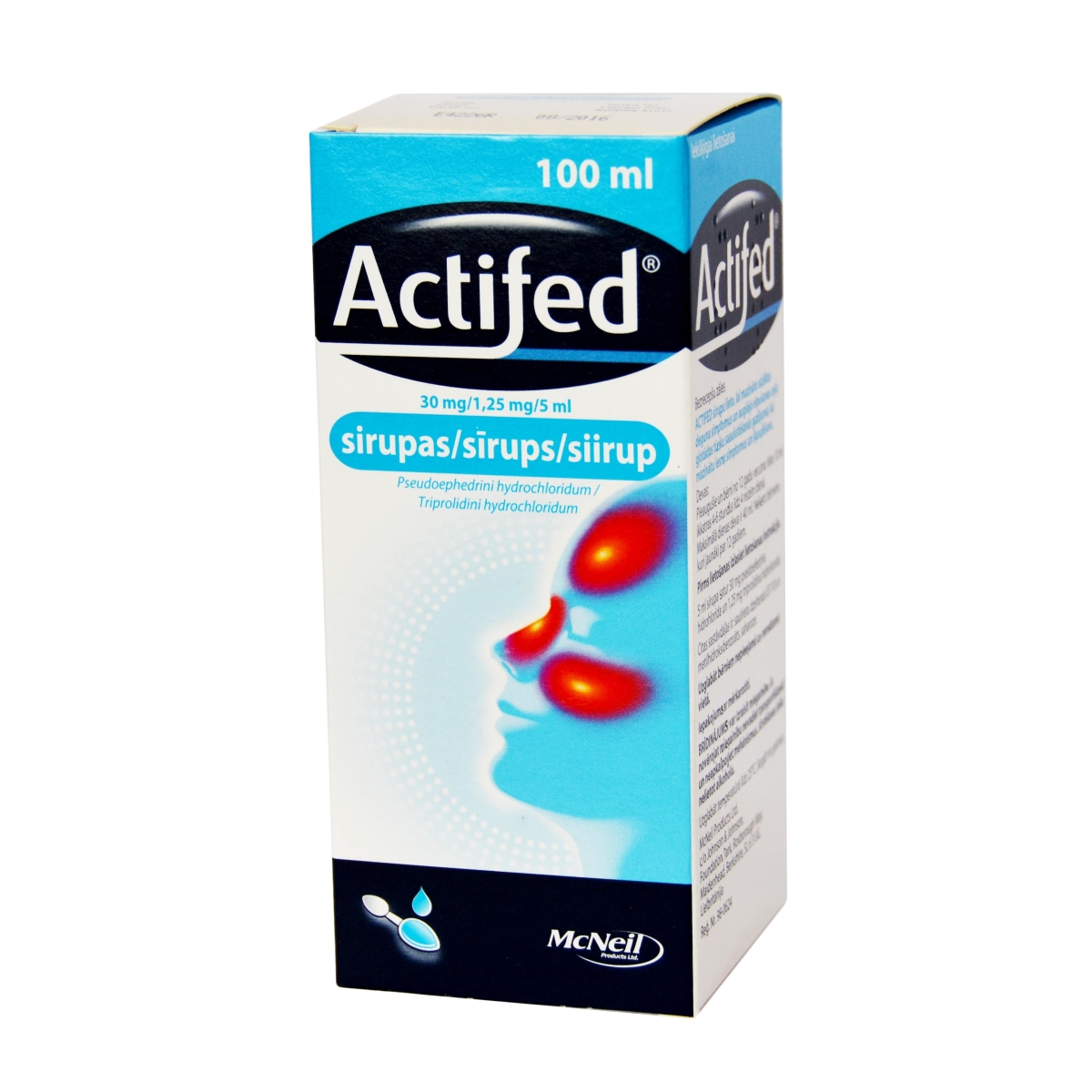 Actifed 30mg/1,25mg/5ml sirupas 100ml (LI) - 