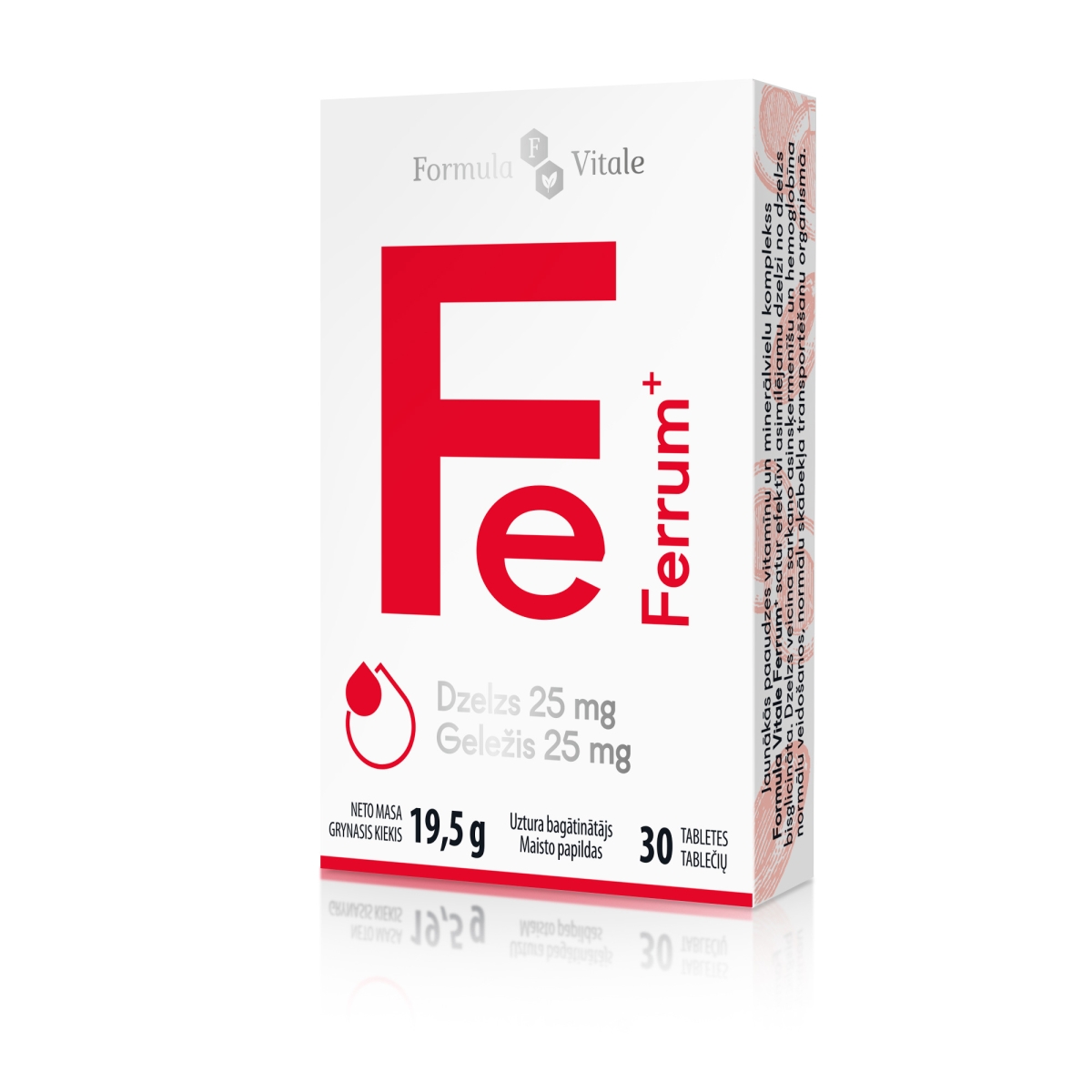 FORMULA VITALE Geležis 25 mg FERRUM+, N30