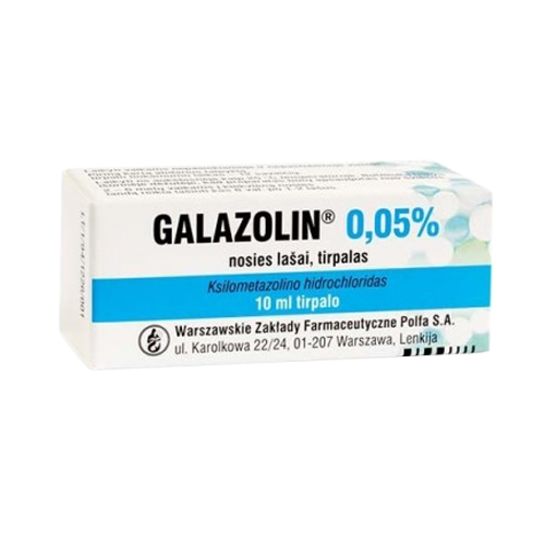 Galazolin 0.5mg/ml nosies lašai, tirpalas 10ml