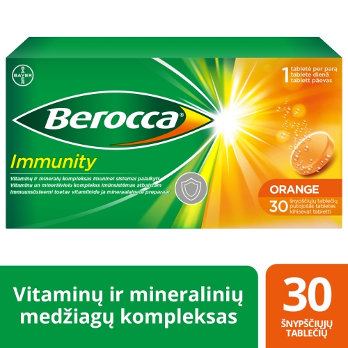 Berocca Immunity šnypščiosios tabletės N30