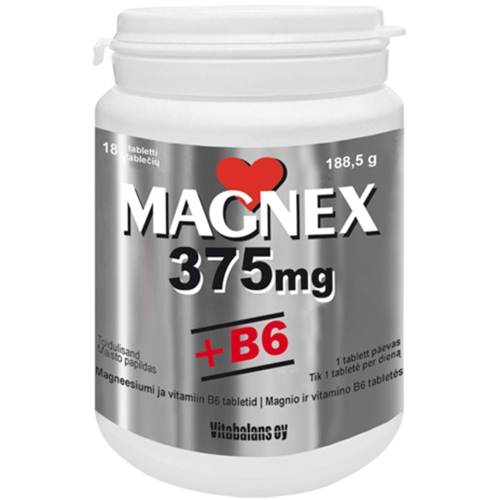 VITABALANS MAGNEX 375mg + B6, 180 tablečių