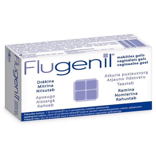 FLUGENIL, drėkinantis makšties gelis be hormonų, 30 ml