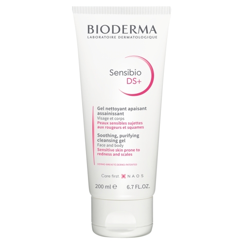 BIODERMA gelinis pleiskanojančios odos prausiklis SENSIBIO DS+, 200ml