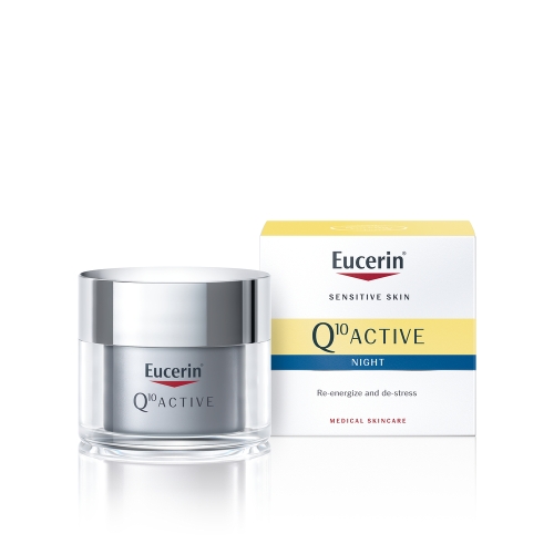 EUCERIN naktinis kremas nuo raukšlių Q10 ACTIVE jautriai odai, 50 ml