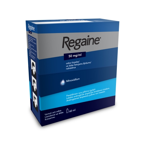 Regaine50mg/mlodostirpalas60ml+3-jųtipųaplikatoriai