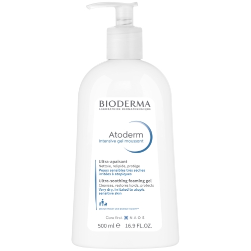 BIODERMA švelnus prausiklis ATODERM INTENSIVE GEL MOUSSANT, 500ml