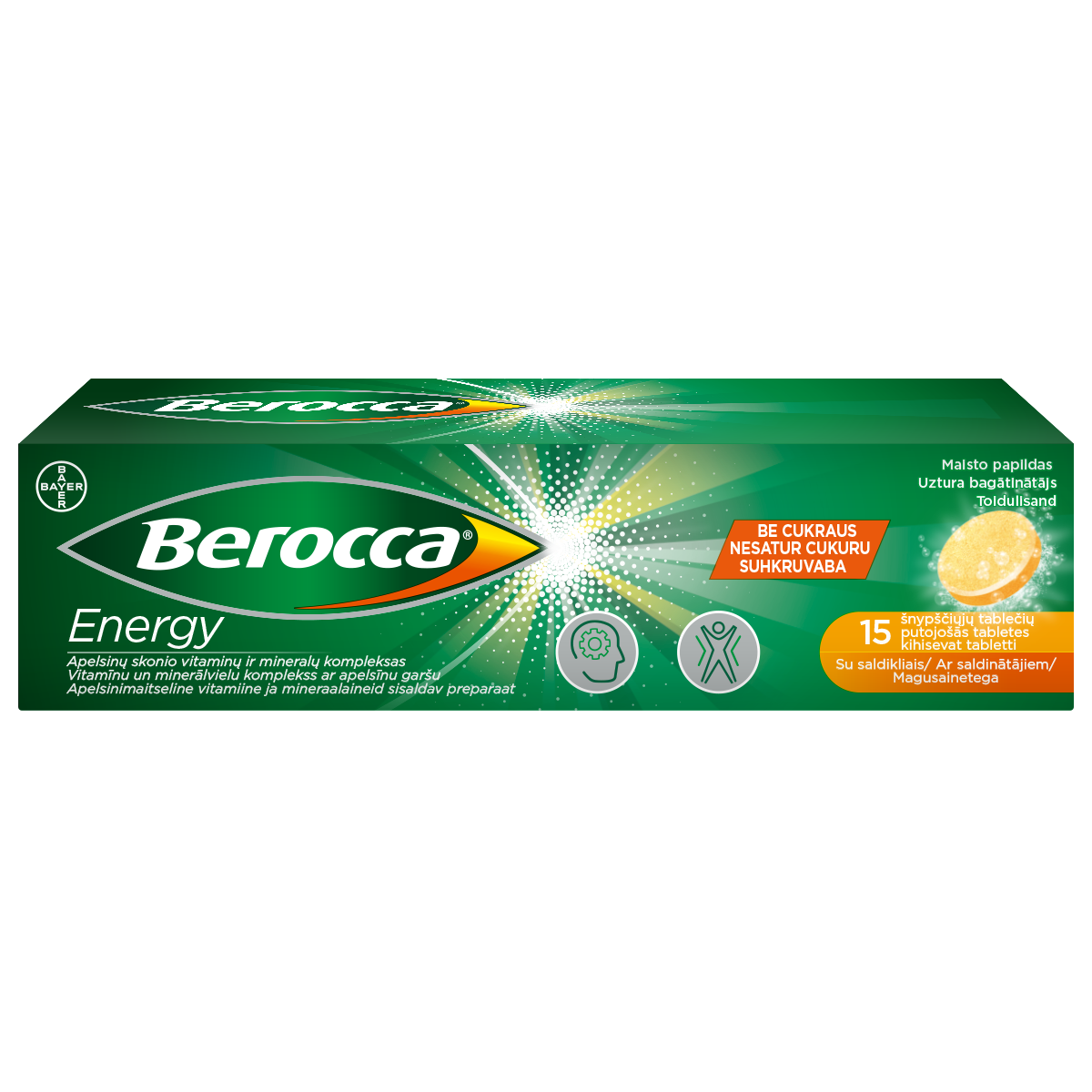 BEROCCA® ENERGY, 15 šnypščiųjų tablečių -  2