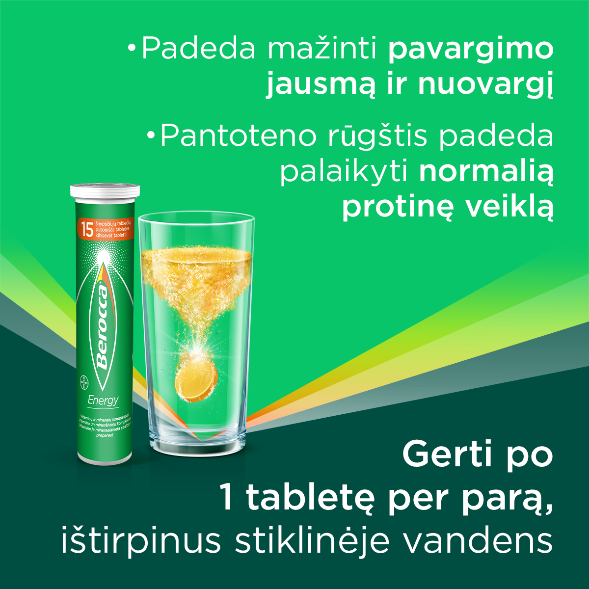 BEROCCA® ENERGY, 15 šnypščiųjų tablečių -  3