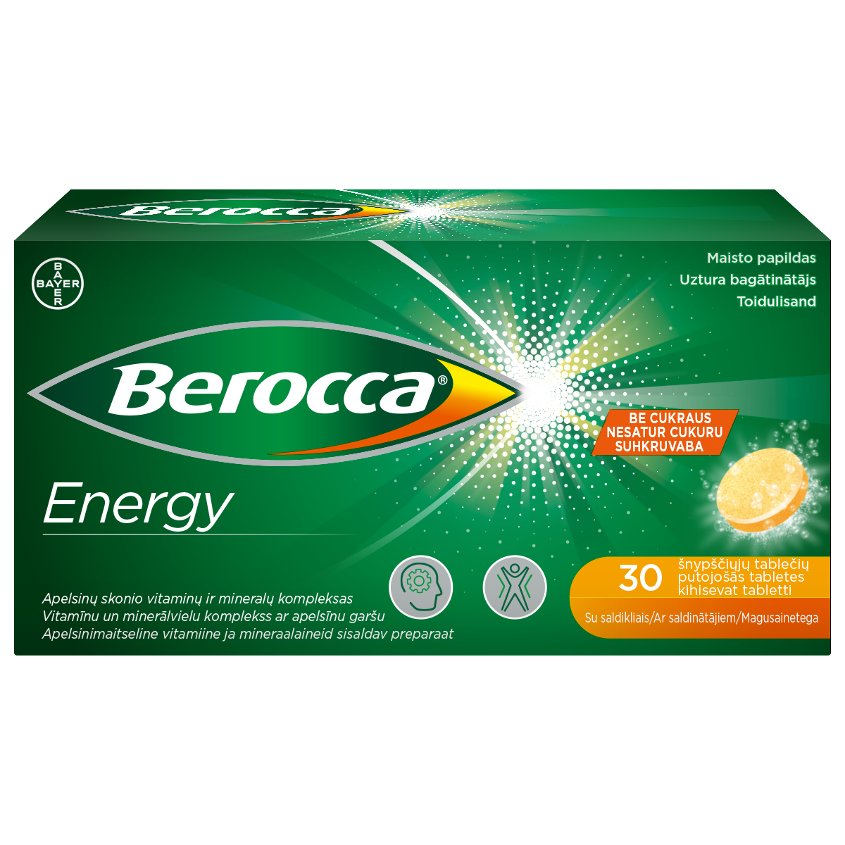 BEROCCA® ENERGY, 30 šnypščiųjų tablečių -  2